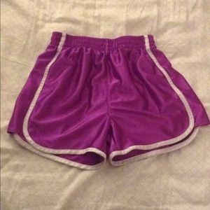 Purple and silver BCG athletic shorts